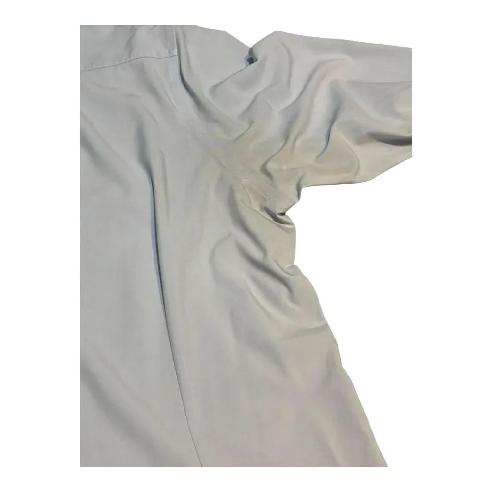 Mizzen+Main Leeward Dress Shirt Mens Medium Blue Classic Performance Button Up - Picture 5 of 10